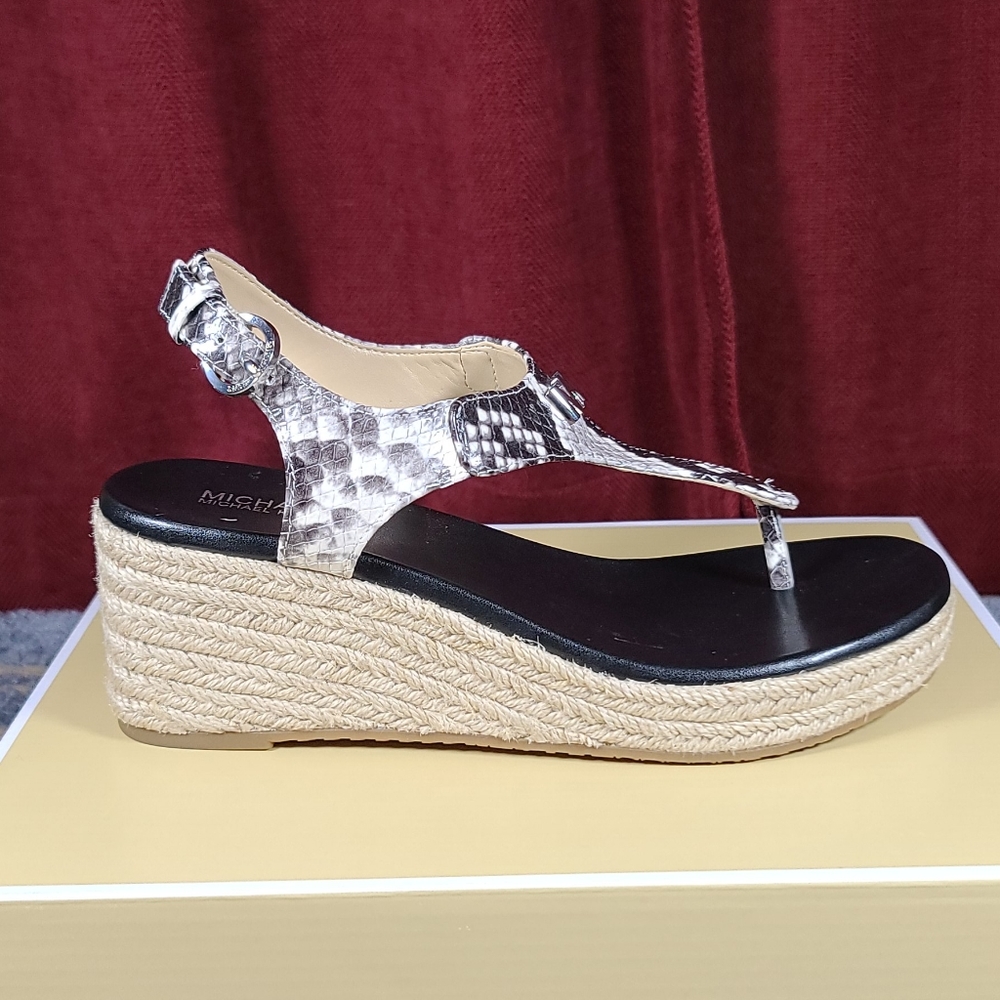 MICHAEL Michael Kors Laney Leather Thong Espadrill